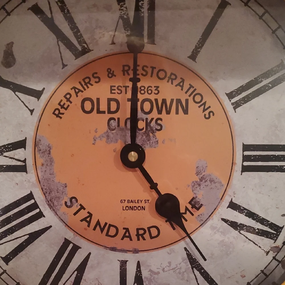 Vintage Yellow Wall Clock